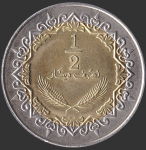 1/2 динара 2004 г. Ливия(13) - 975 - аверс