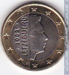 1 евро 2002 г. Люксембург(13) - 11445 - реверс