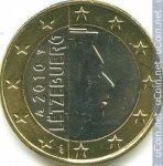 1 евро 2010 г. Люксембург(13) - 11445 - реверс