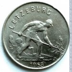 1 франк 1953 г. Люксембург(13) - 11445 - аверс