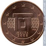 1 цент 2008 г. Мальта(14) -21569 - реверс