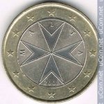 1 евро 2008 г. Мальта(14) -21569 - реверс