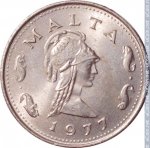 2 цента 1977 г. Мальта(14) -21569 - аверс