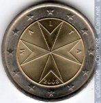 2 евро 2008 г. Мальта(14) -21569 - реверс
