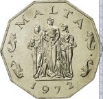 50 центов 1972 г. Мальта(14) -21569 - аверс