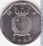 50 центов 1998 г. Мальта(14) -21569 - аверс