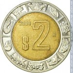 2 песо 2004 г. Мексика(14) - 901 - реверс