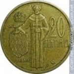 20 сентимов 1995 г. Монако(14) - 24725 - аверс
