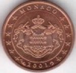 1 цент 2001 г. Монако(14) - 24725 - реверс