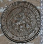 1 цент 1902 г. Нидерланды(15) -7213 - реверс