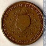 1 цент 2000 г. Нидерланды(15) -7213 - реверс