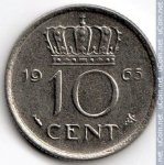 10 центов 1965 г. Нидерланды(15) -7213 - реверс
