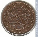 2 1/2 цента 1941 г. Нидерланды(15) -7213 - реверс