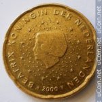 20 центов 2000 г. Нидерланды(15) -7213 - реверс