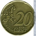 20 центов 2002 г. Нидерланды(15) -7213 - реверс