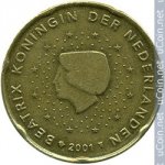 20 центов 2001 г. Нидерланды(15) -7213 - реверс