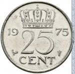 25 центов 1975 г. Нидерланды(15) -7213 - реверс