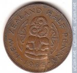 1/2 пени 1956 г. Новая Зеландия(16) -1643 - аверс