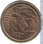 2 цента 1969 г. Новая Зеландия(16) -1643 - аверс