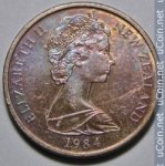 2 цента 1985 г. Новая Зеландия(16) -1643 - реверс