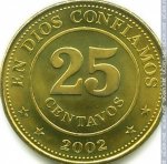 25 сентаво 2002 г. Никарагуа(15) -147 - реверс