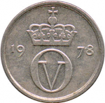 10 эре 1978 г. Норвегия(16) -2020 - реверс