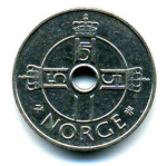 1 крона 2001 г. Норвегия(16) -2020 - реверс