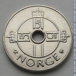 1 крона 1997 г. Норвегия(16) -2020 - аверс