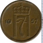 1 эре 1957 г. Норвегия(16) -2020 - аверс