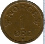 1 эре 1957 г. Норвегия(16) -2020 - реверс