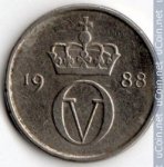 10 эре 1988 г. Норвегия(16) -2020 - реверс