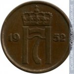 2 эре 1952 г. Норвегия(16) -2020 - реверс