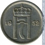 25 эре 1957 г. Норвегия(16) -2020 - реверс