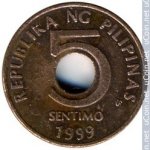 5 сентимо 1999 г. Филиппины(24) -719 - реверс