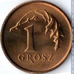 1 грош 1992 г. Польша(18) -6491 - реверс