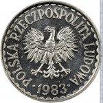 1 злотый 1983 г. Польша(18) -6491 - аверс