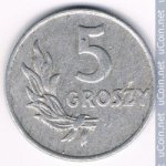 5 грошей 1949 г. Польша(18) -6491 - аверс