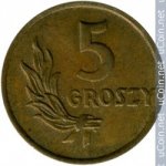 5 грошей 1949 г. Польша(18) -6491 - аверс