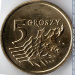 5 грошей 2004 г. Польша(18) -6491 - реверс
