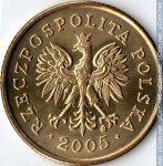 5 грошей 2005 г. Польша(18) -6491 - аверс