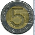 5 злотых 1994 г. Польша(18) -6491 - реверс