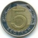 5 злотых 2010 г. Польша(18) -6491 - аверс
