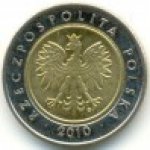5 злотых 2010 г. Польша(18) -6491 - реверс