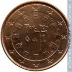 1 цент 2007 г. Португалия(18) -16372 - реверс