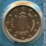 1 цент 2012 г. Сан-Марино(19) -60744 - реверс