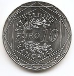 10 евро 2016 г. Франция(24)-  39539 - аверс