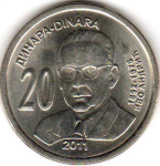 20 динаров 2011 г. Сербия(19) -603 - аверс