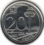 20 центов 2013 г. Сингапур(19) - 3227 - аверс