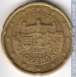 20 центов 2009 г. Словакия(20) - 5811 - реверс