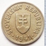 50 геллеров 1941 г. Словакия(20) - 5811 - аверс